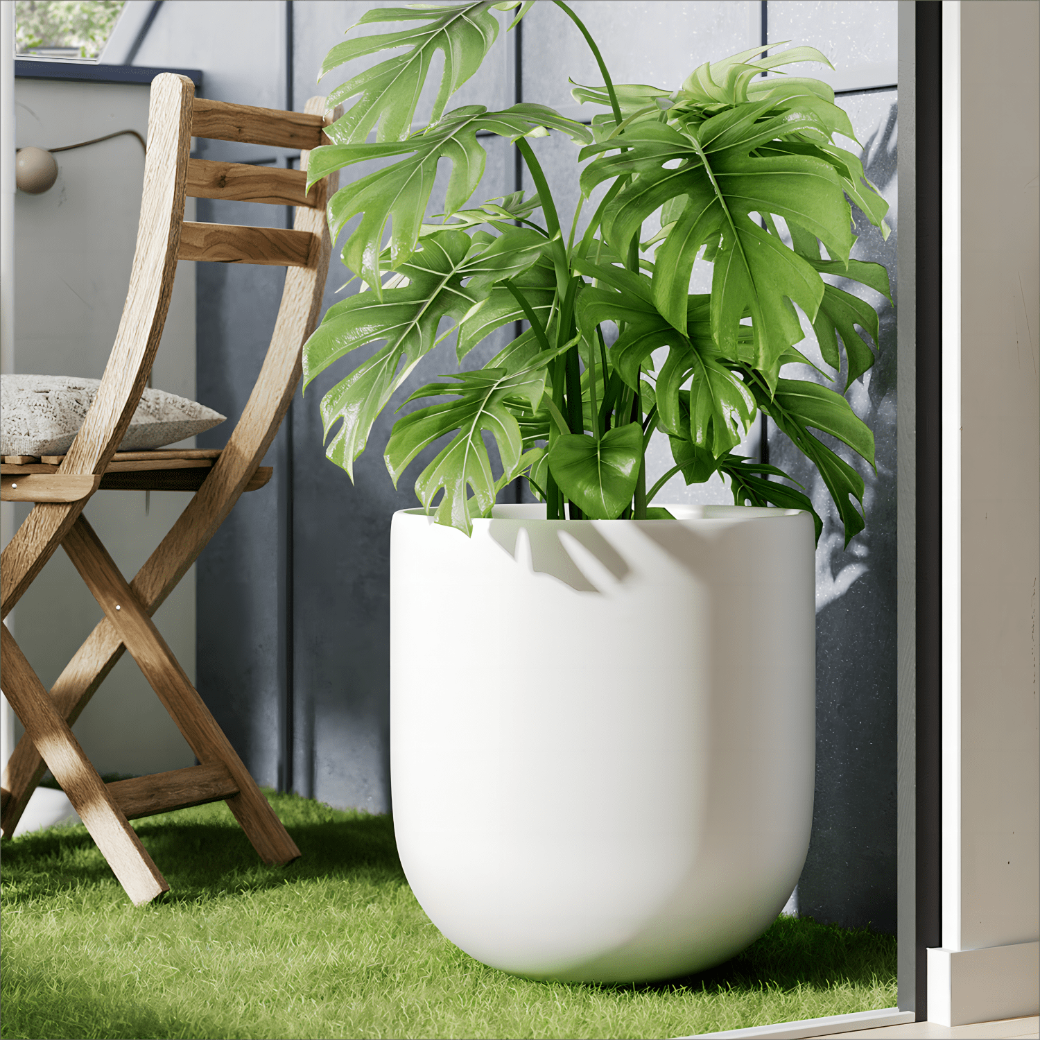 buy big plant pots online BEMAY 12" Ceramic Plant Pots, Large Flower Pots with Drain Holes & Plu