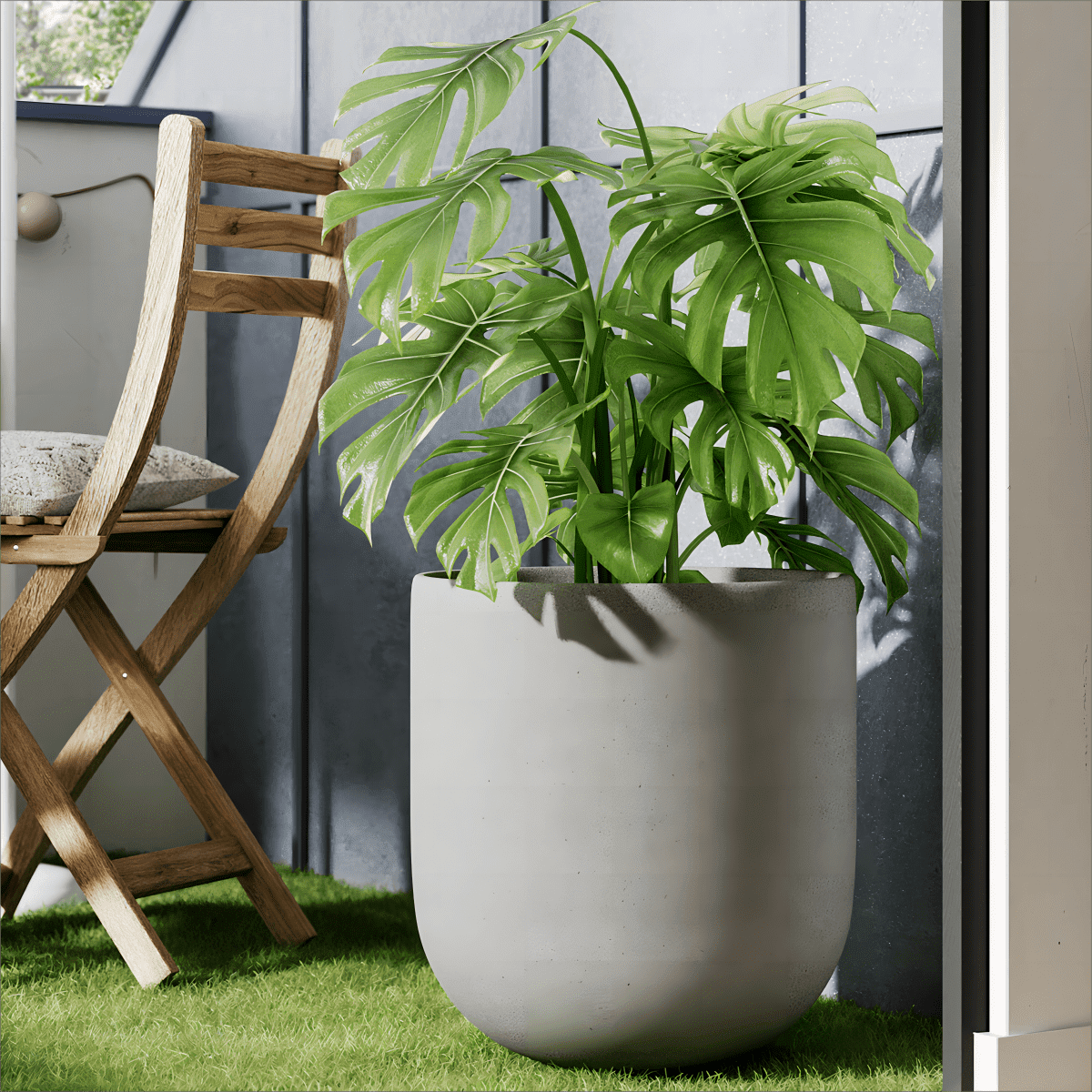 large pot for plants BEMAY 12" Plant Pots, Ceramic Outdoor Planters with Drainage Holes and