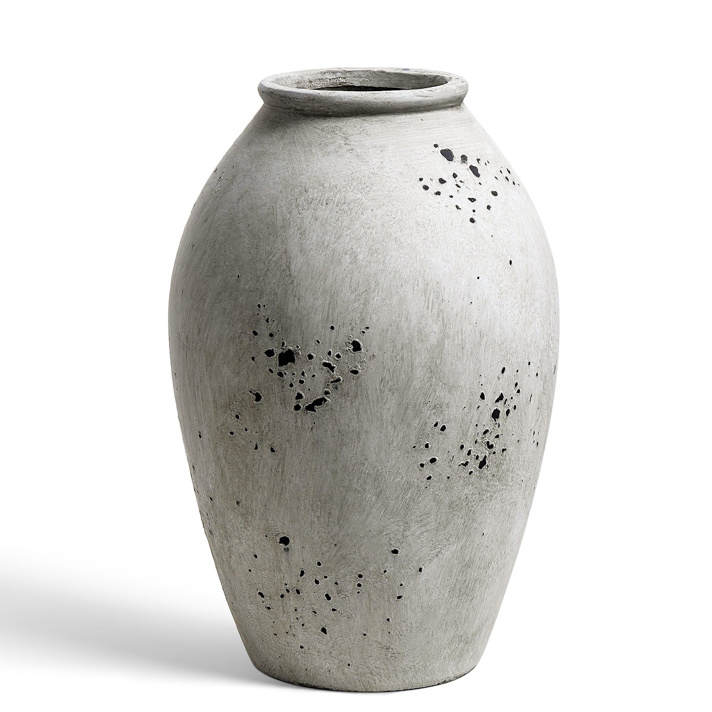 Large Ceramic Rustic Vase, 11.5" Farmhouse Decorative Flower Vase for Home Decor, Living Room, Shelf, Entryway & Table Centerpieces Ceramic Vase(Speckled Gray)