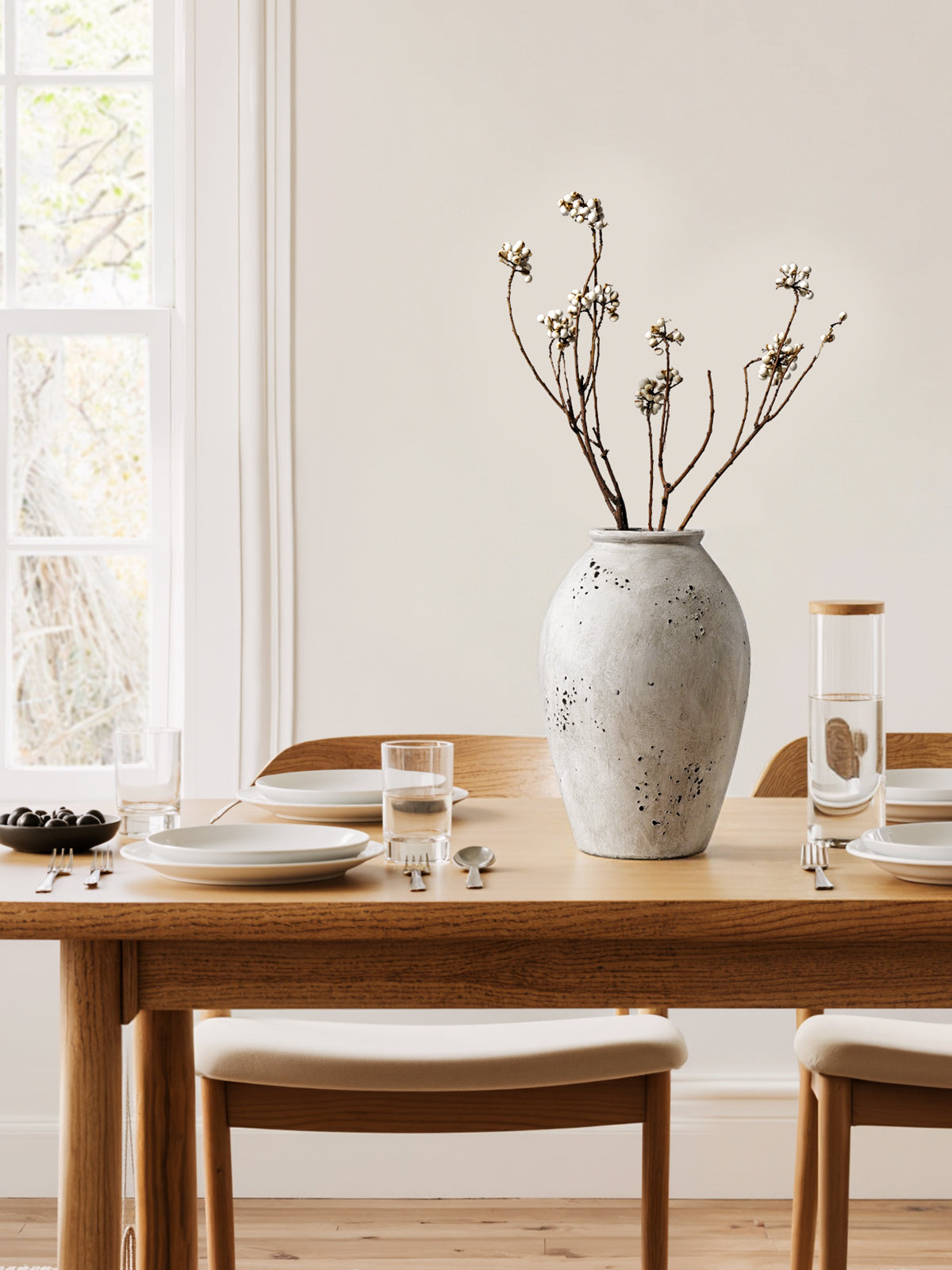 Large Ceramic Rustic Vase, 11.5" Farmhouse Decorative Flower Vase for Home Decor, Living Room, Shelf, Entryway & Table Centerpieces Ceramic Vase(Speckled Gray)