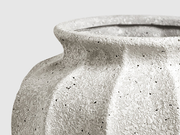 Ceramic Vase 12 Inch, Large Textured Decorative Vase for Floor or Table, Modern Neutral Home Decor