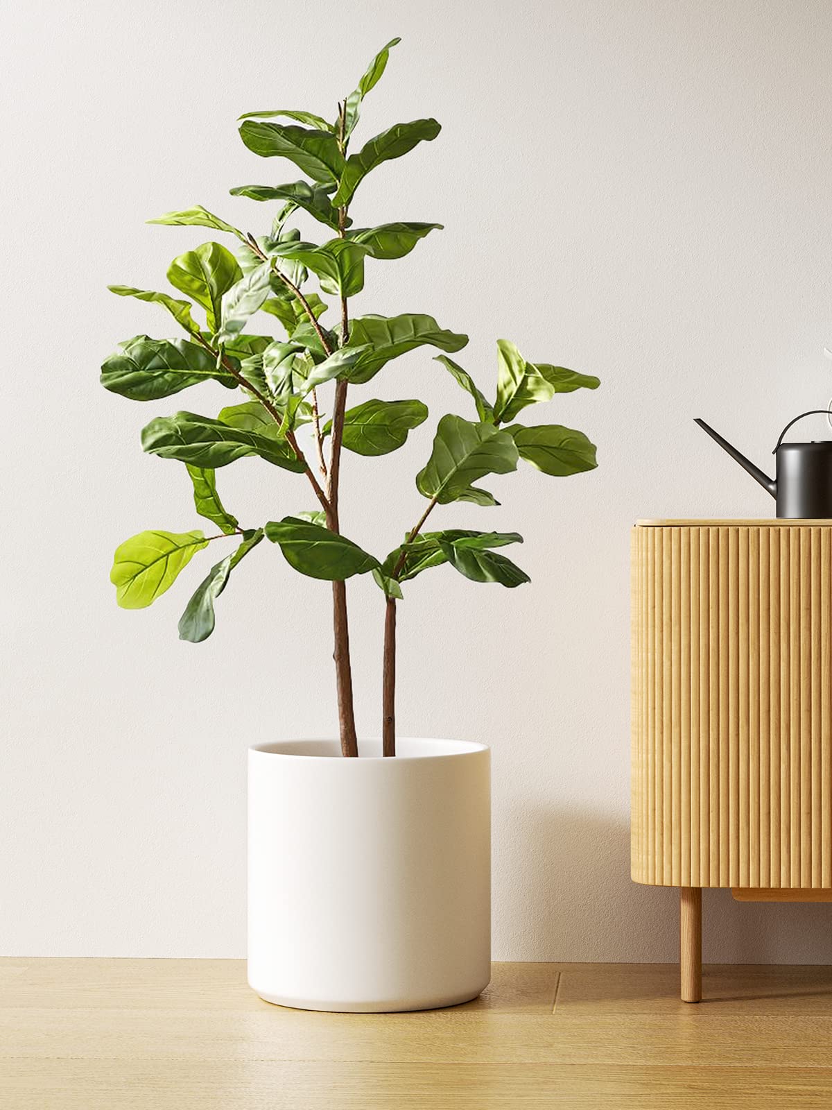 home pots for plants BEMAY 12" Ceramic Pots for Plants, White Plant Pot with Drainage Hole