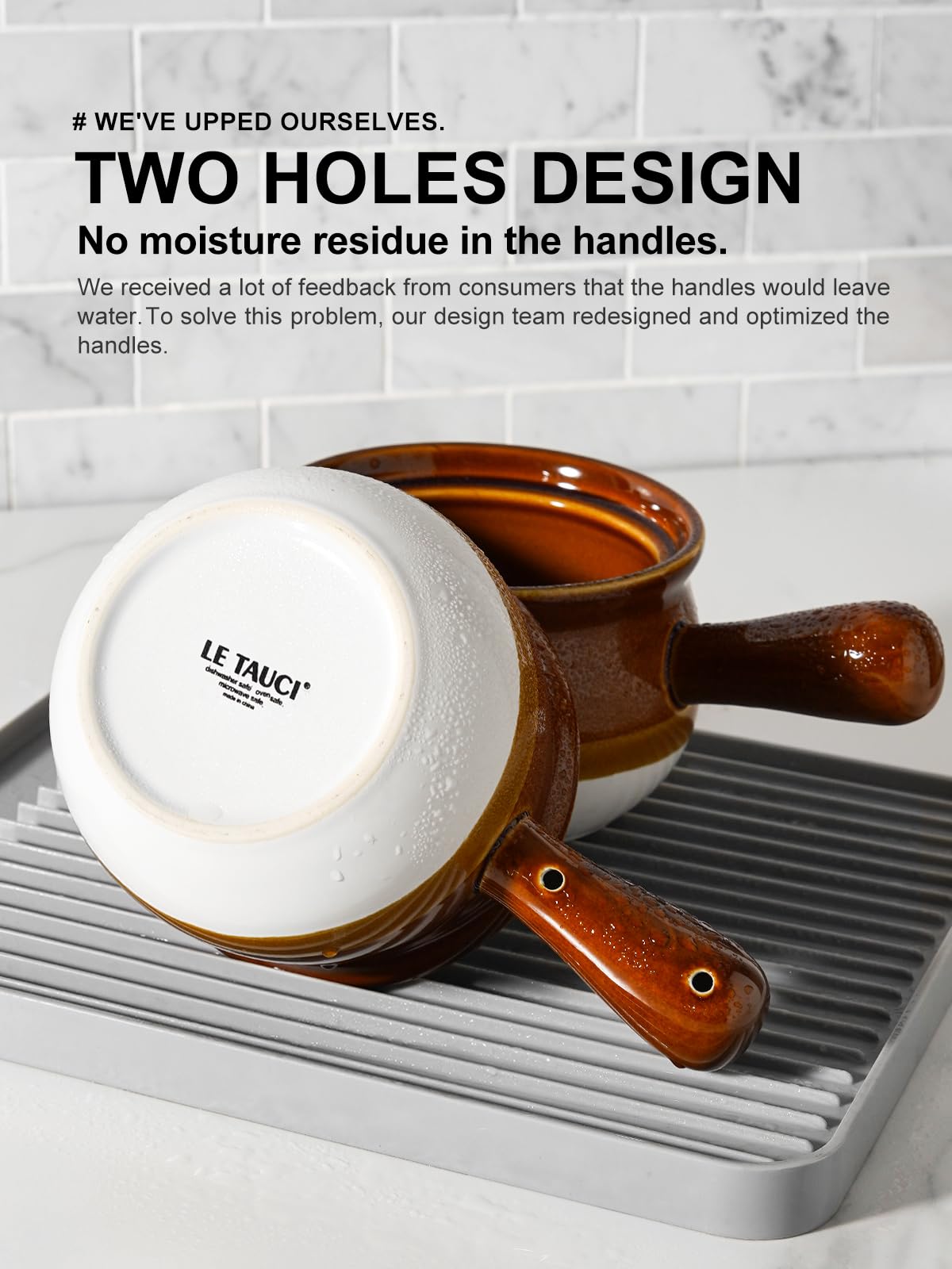 French Onion Soup Bowls, 22 Ounces Ceramic Soup Bowls with Handles for Soup, Cereal, Chilli, Beef Stew, Soup Crocks Oven Safe and Stackable, Set of 4