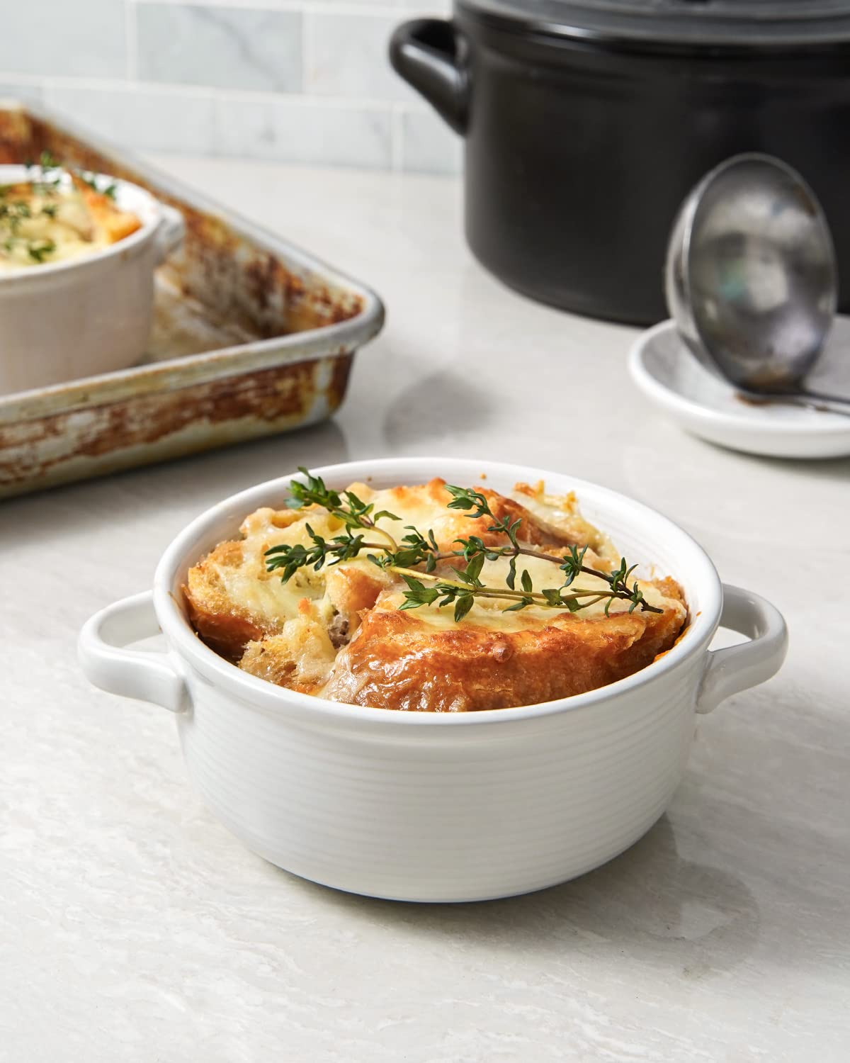 22 oz French Onion Soup Bowls, Ceramic Bowls Microwave Safe, Stackable, Oven and Dishwasher Safe Bowls,Set of 4 Soup Bowls