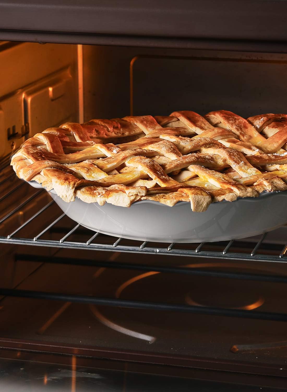 9" White Ceramic Pie Pan, 36 OZ Tart Pan for Baking, Set of 2 Pie Dish