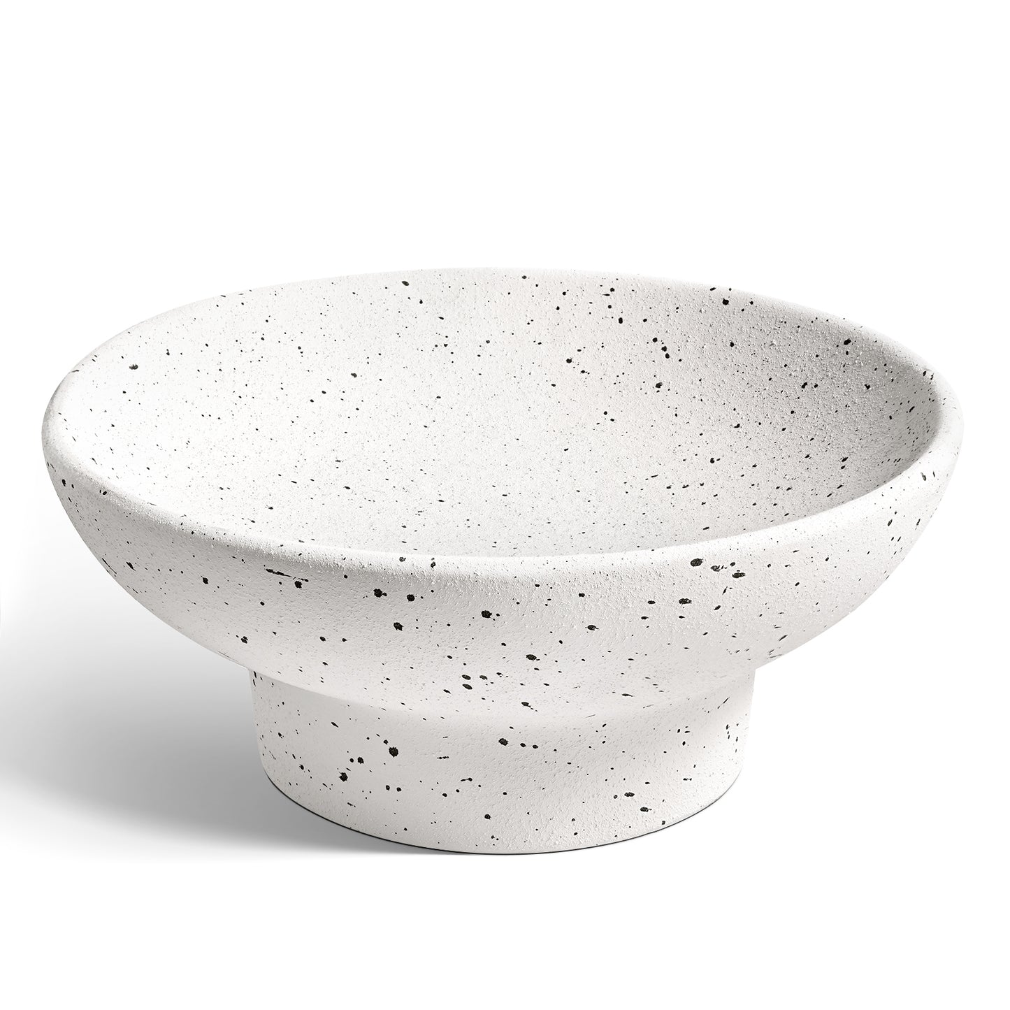 10" Ceramic Decorative Bowl, Modern Planter Bowl for Table Centerpiece, Fruit Bowl for Dining Table or Coffee Table Decor, White