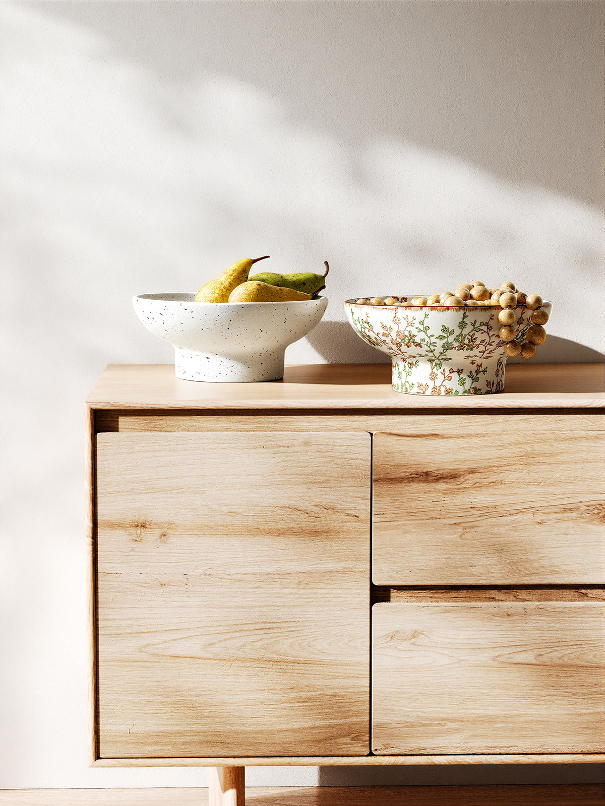 10" Ceramic Decorative Bowl, Modern Planter Bowl for Table Centerpiece, Fruit Bowl for Dining Table or Coffee Table Decor, White