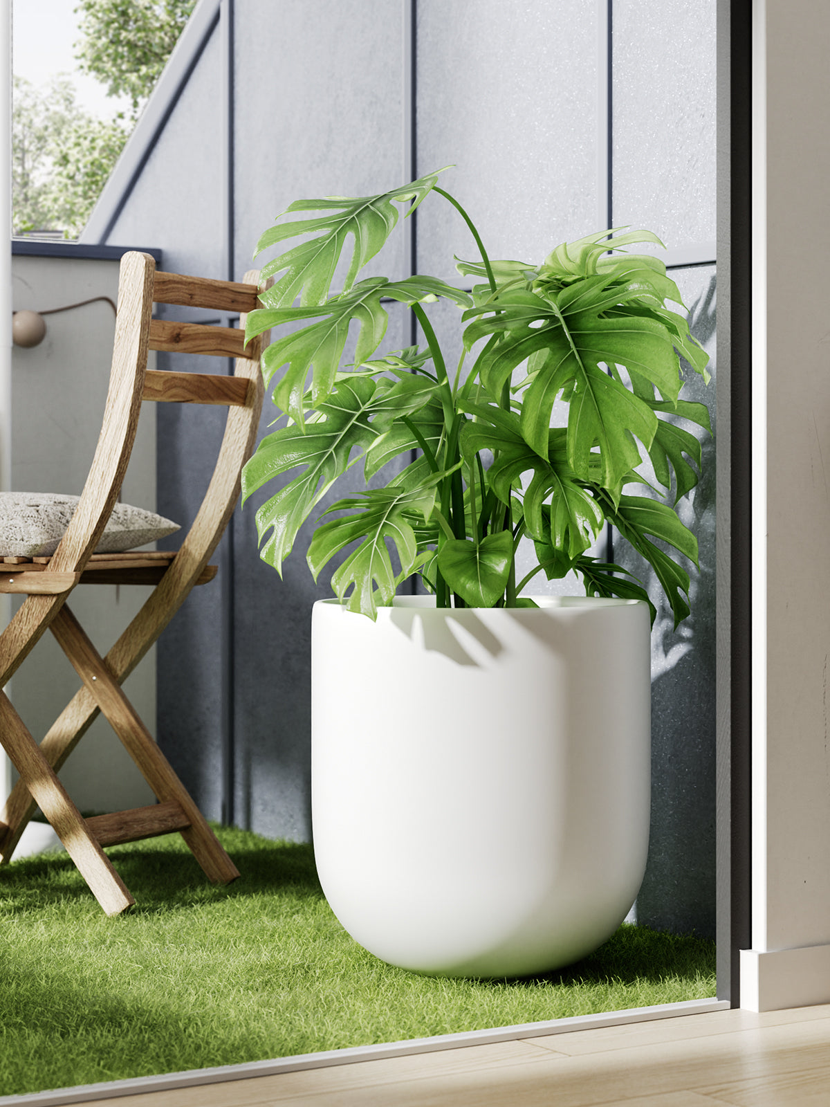 big planter pot BEMAY 12" Ceramic Plant Pots, Large Flower Pots with Drain Holes & Plu